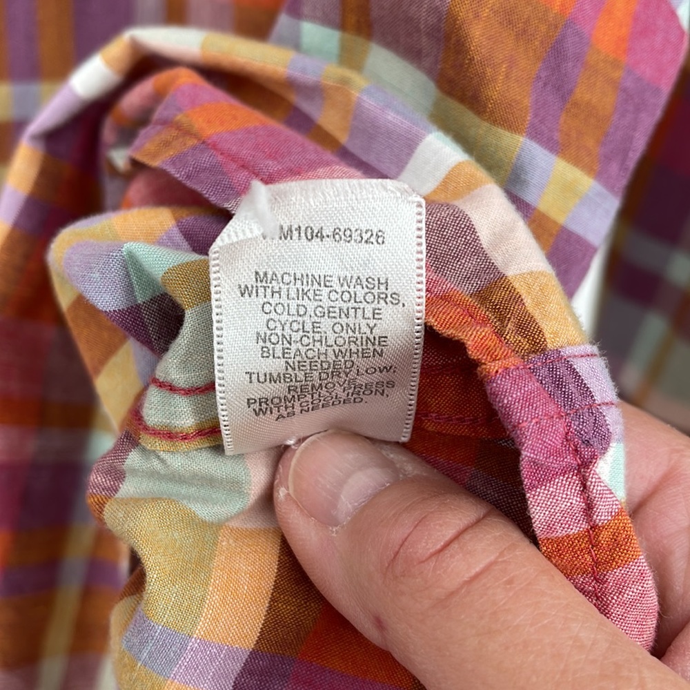 Pendleton Button Down Shirt Womens 3x Pastel Plai… - image 7